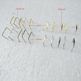 500pcs/lot 8~18mm single pin/double pin connector PARTS LAMP CRYSTAL PRISM BEAD CONNECTOR PINS BOW TIE lighting accessories