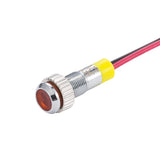 6mm mini indicator light red green white orange purple green blue yellow light with 15cm free wire Warnning Indicator Light