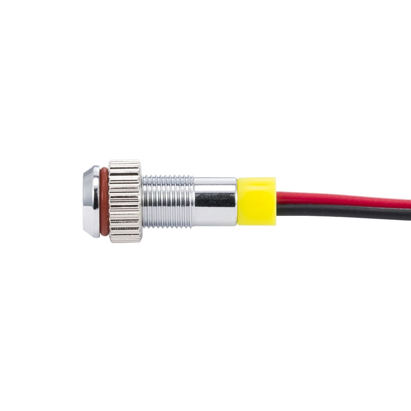 6mm mini indicator light red green white orange purple green blue yellow light with 15cm free wire Warnning Indicator Light