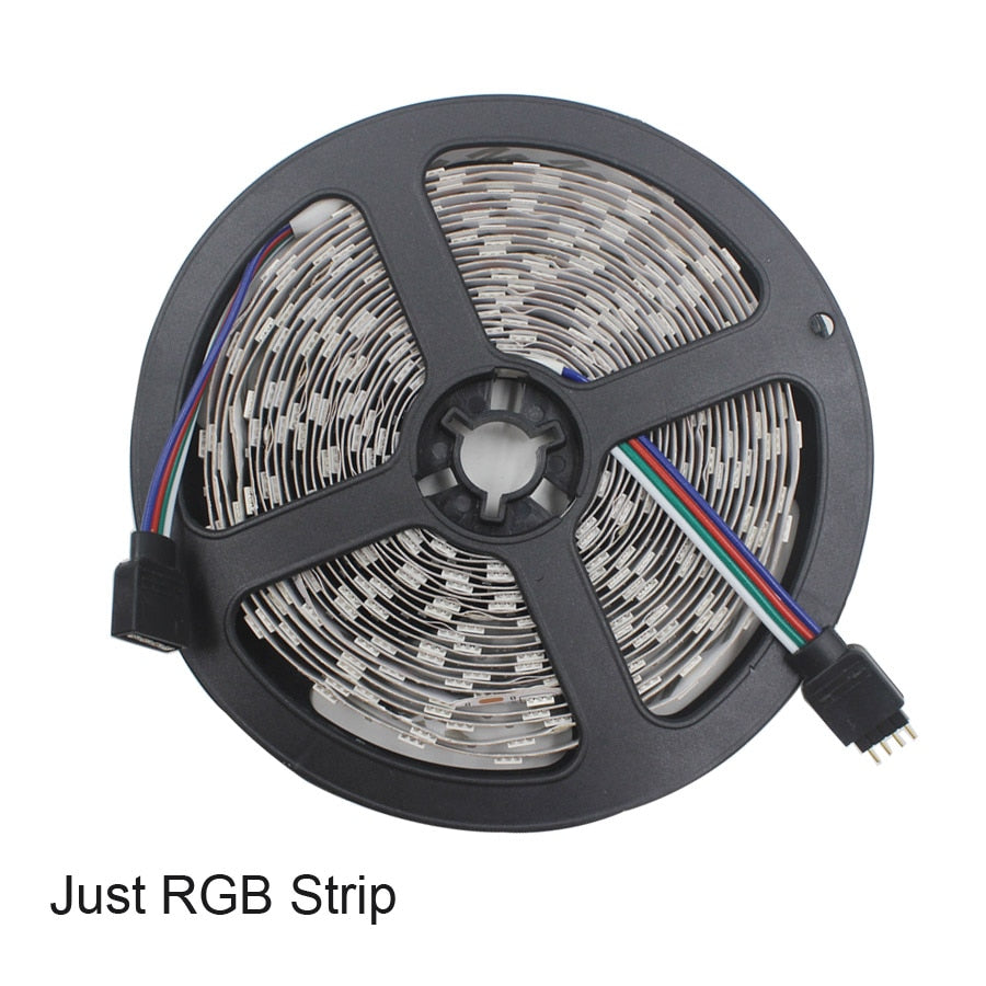 RGB LED Strip Waterproof Ribbon RGB LED Light SMD5050 5M 10M LED Flexible Stripes DC12V,  RGB LED Tape Full Sets LED Kit