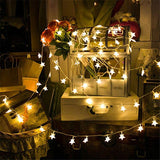 SICCSAEE LED Star Fairy Garland String Lights Novelty New Year Wedding Home Indoor Decoration Wishing Stars Curtain String Light