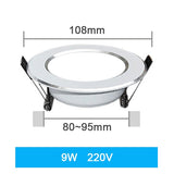 LED Downlight Ceiling 7W 9W 12W 15W 18W 3W 5W Spot Round Recessed Lamp 220V 230V 240V 110V Bulb Bedroom Kitchen Indoor Lighting
