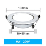 LED Downlight Ceiling 7W 9W 12W 15W 18W 3W 5W Spot Round Recessed Lamp 220V 230V 240V 110V Bulb Bedroom Kitchen Indoor Lighting