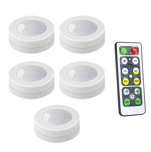 Dimmable Touch Sensor Under Cabinet Light LED Puck Lights Wireless Downlight Spotlights For Close Wardrobe Hallway Night lamp