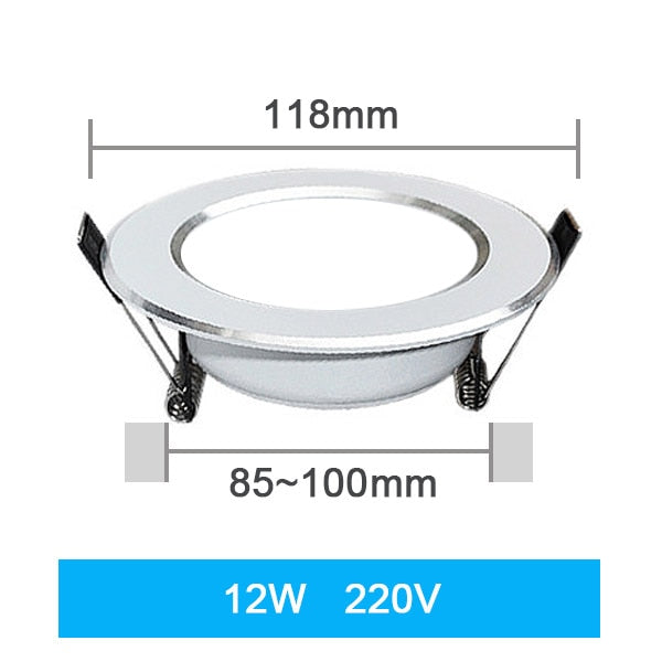 LED Downlight Ceiling 7W 9W 12W 15W 18W 3W 5W Spot Round Recessed Lamp 220V 230V 240V 110V Bulb Bedroom Kitchen Indoor Lighting