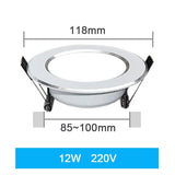 LED Downlight Ceiling 7W 9W 12W 15W 18W 3W 5W Spot Round Recessed Lamp 220V 230V 240V 110V Bulb Bedroom Kitchen Indoor Lighting