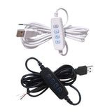 LED Dimmer USB Port Power Supply Line Dimming Color-matching Extension Cable With ON OFF Switch Adapter For LED Light Bulb