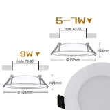 Dimmable Waterproof LED Recessed Downlight 5W 7W 9W LED Spot Light Ceiling Lamp Home Lighting AC 110V 220V For For Bathroom lamp