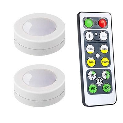Dimmable Touch Sensor Under Cabinet Light LED Puck Lights Wireless Downlight Spotlights For Close Wardrobe Hallway Night lamp