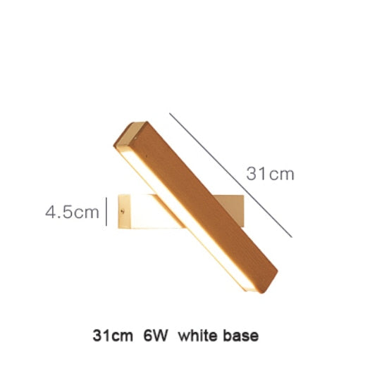 Nordic simple Wooden LED Wall Lamp Modern Adjustable Lighting bar restaurant Living room Porch Wall Lamps Corridor decor