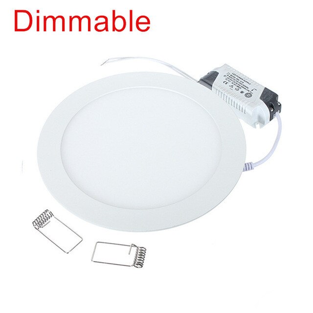 1pcs Dimmable LED Panel Light 3W 6W 9W 12W 15W 25W Recessed Ceiling LED Downlight Indoor Spot Light AC110V 220V Driver Included