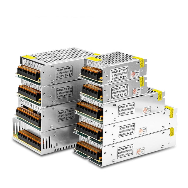 DC5V 2A 3A 4A 5A 8A 10A 12A 20A 30A 40A 60A Switch LED Power Supply Transformers Adapter WS2812B WS2801 SK6812 SK9822 LED Strip