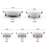 10PCS LED Downlight Ceiling 5W 7W 9W 12W 15W Warm white/cold white led light AC 220V 230V 240V
