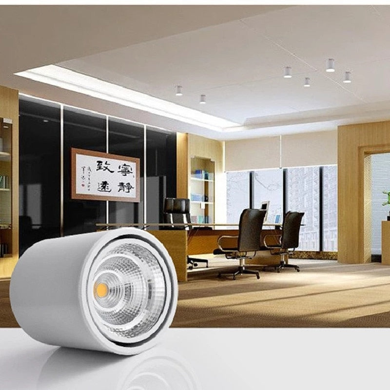 High Quality Rotating LED Downlight COB Surface Mounted Ceiling Lamp Chip 24W20W18W15W12W9W Adjustable Spot Light AC90-260V