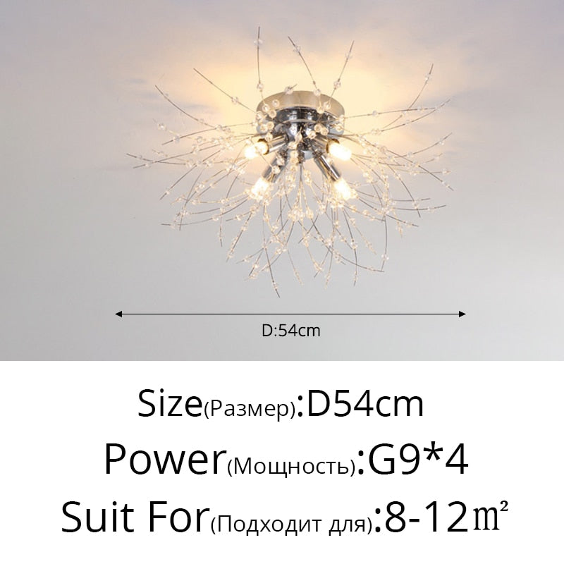 Nordic modern led chandelier Living bedroom dining room firefly chandelier Simple home intdoor lighting decoration ceiling lamps