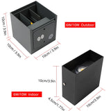 6W/10W LED Wall Light Outdoor Waterproof IP65 Porch Garden Wall Lamp &amp; Indoor Bedroom Bedside Decoration Lighting Lamp Aluminum
