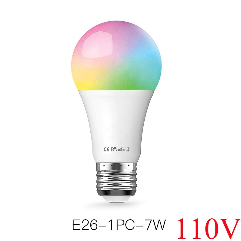 FrankEver A19 Wifi Smart Light Bulbs LED WiFi Dimmable Wireless E26 E27 Lamp Compatible with Alexa Google Home Smart Household