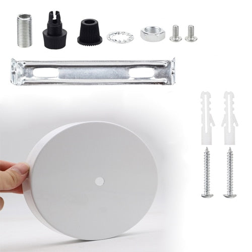 Ceiling Plate Round Black Silver Bronze 8/10/12/15cm Vintage Disc Light Accessories Tray For Pendant Lamp&amp;Wall Light Lamp Base