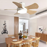 DC Silent Fan Ceiling Lamp Loft Fans With LED Light and Remote Modern Lamps for Living Room Hall Ventilator Lights Wood Lighting