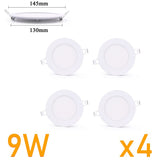 LED panel light Ultra thin Downlight lamp 3W 4W 6W 9W 12W 15W 18W 24W led ceiling recessed grid downlight slim round panel light