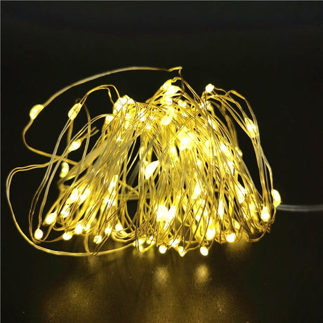 10pcs 5pcs Copper Wire LED String Lights Holiday Fairy Lights Garland Christmas Tree Decors Wedding Party DIY Natal Navi dad 2021