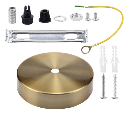 Ceiling Plate Round Black Silver Bronze 8/10/12/15cm Vintage Disc Light Accessories Tray For Pendant Lamp&amp;Wall Light Lamp Base
