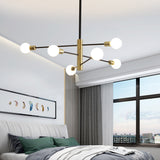 Modern Nordic Sputnik Black Chandeliers LED Lamp Home Lighting Indoor Fixtures Pendant Ceiling Not Included Bulbs 2021 New