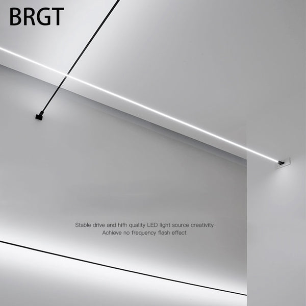 BRGT LED Skyline Linear Light Strip Line Ceiling Lamp Aisle Steel Wall ...