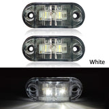 2PCS 12V 24V LED Side Marker Lights Warning Tail Light Auto Car External Lights Trailer Truck Lorry Yellow Orange White Red