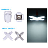 LED Bulb Fan Blade AC85-265V 28W Foldable Led Light Bulb Lampada For Home Ceiling Light  Small Garage Light night lamp