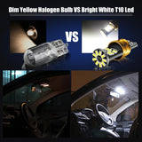 S&D 2Pcs T10 LED Canbus W5W LED Light Bulbs No Error 27SMD Car Interior Reading Parking Lamp Auto Led Trunk Side Door Lamp White