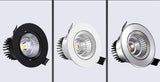 Led Downlight 220v 110v Ceiling Light 3W 5W 7W 9W 12W 15W Recessed Down light Round Led Panel Light Spotlight Indoor Lighting