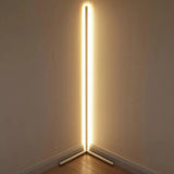 Nordic LED Floor Lamp Modern Simple Warm White Corner Rod Light for Living Room Bedroom Interior Atmosphere Standing Indoor