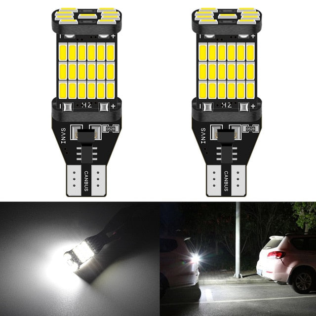 K a t u r 2Pcs 1200Lm T15 W16W LED Canbus Bulbs 920 912 4014SMD White 12V LED Reversing lights for BMW Mercedes Benz W203 W211 W204