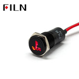 14mm Waterproof Lamp FILN 12V LED Car Signal Lights Instrument Pilot light red blue indicator light with wire