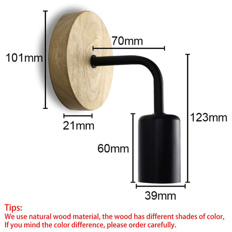 2pcs/lot Nordic Wood Wall Lamp Sconce E27 85-265V Retro Vintage Indoor Lighting Bedroom Living Room For Home Wall Light Fixture