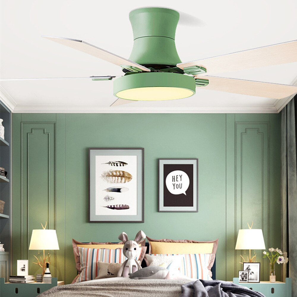 52 inch modern ceiling fan fans with lights remote control ventilator lamp bedroom decor air cooling  five blade