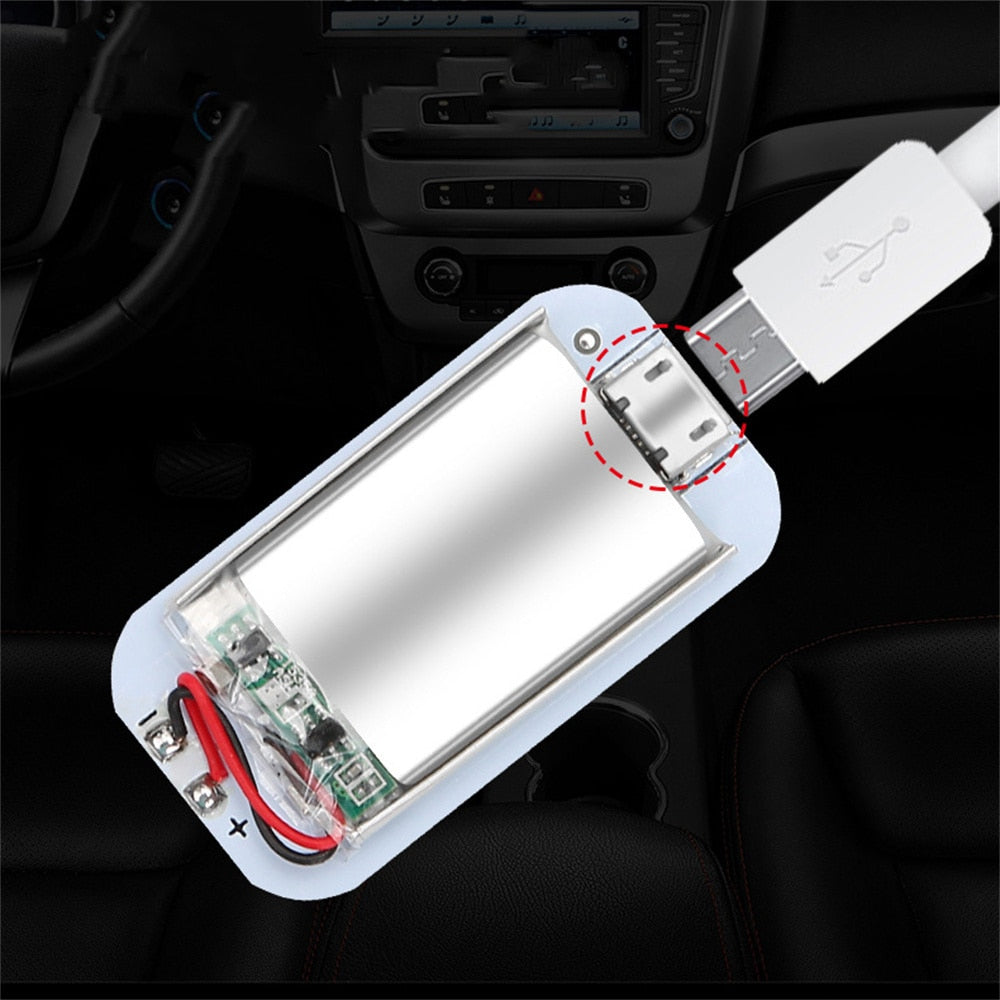 2PCS LED Interior Car Light Wireless Interior Lights Car LED Touch Lights Auto Roof Ceiling Lamp USB Charging Reading Lamps
