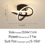 Modern Aisle LED Ceiling Lamp For Corridor stairs Entrance Attic Square indoor Lighting Minimalist Style Lights Kitchen Fixtures