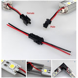 20Pairs Long SM Connector terminal wire Plug Male to Female splice Wire Connectors red and black wire LED Downlight Ceiling Lamp