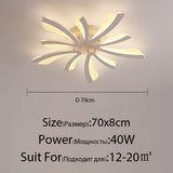 Acrylic New Modern LED Ceiling Lights Living Dining Room Kitchen Bedroom Indoor Lamps Lighting Fixtures With Remote AC 90-260V