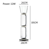 Living Room Creative LED Floor lamp Modern Bedroom Bedside Clear Glass Vertical Luminaires Study Indoor Design Lighting Fixtures