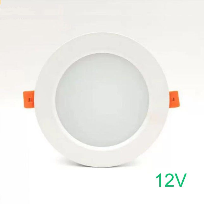LED downlight ceiling light spotlight 3W 7W 9W 12W DC 12V recessed grille ultra-thin downlight round black white