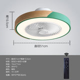 Intelligent ceiling fan with light, used for kitchen, dining room and bedroom decoration, 50cm silent invisible fan