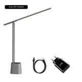LED Desk Lamp Eye Protect Study Dimmable Office Light Foldable Table Lamp Smart Adaptive Brightness Bedside Lamp For Read