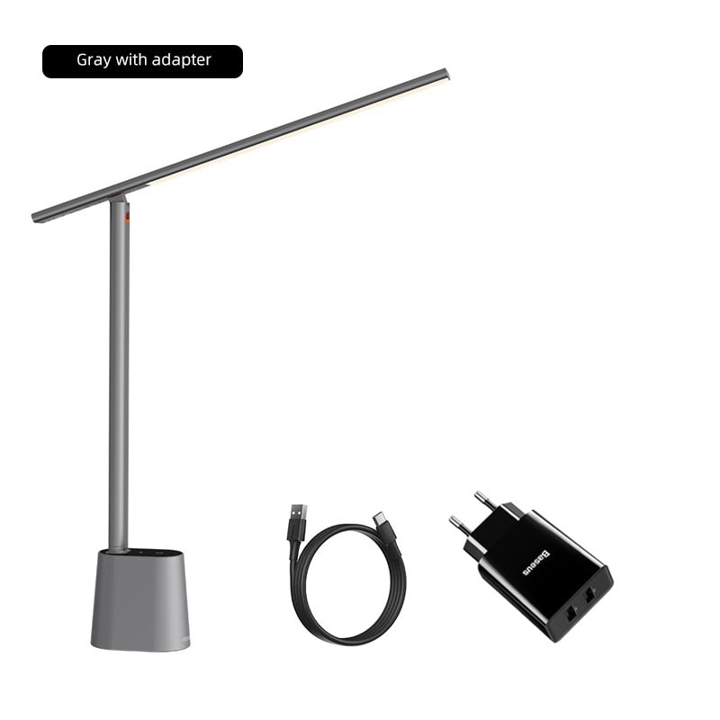 Baseus LED Desk Lamp Eye Protect Study Dimmable Office Light Foldable Table Lamp Smart Adaptive Brightness Bedside Lamp For Read