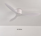 Modern Black White Low Floor DC Motor 30W Ceiling Fans With Remote Control Simple Ceiling Fan Without Light Home Fan 220V