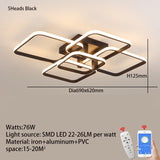 FANPINFANDO Rectangle Acrylic Aluminum Modern Led Ceiling Lights For Living Room Bedroom White/Black Led Ceiling Lamp Fixtures