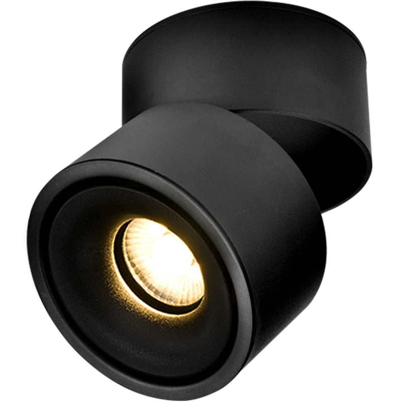 Dimmable folding surface mounted spotlight led living room ceiling ceiling downlight cob adjustable angle clothing store 7W 12W