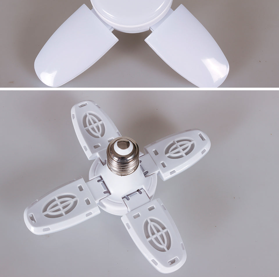 LED Bulb Fan Blade AC85-265V 28W Foldable Led Light Bulb Lampada For Home Ceiling Light  Small Garage Light night lamp